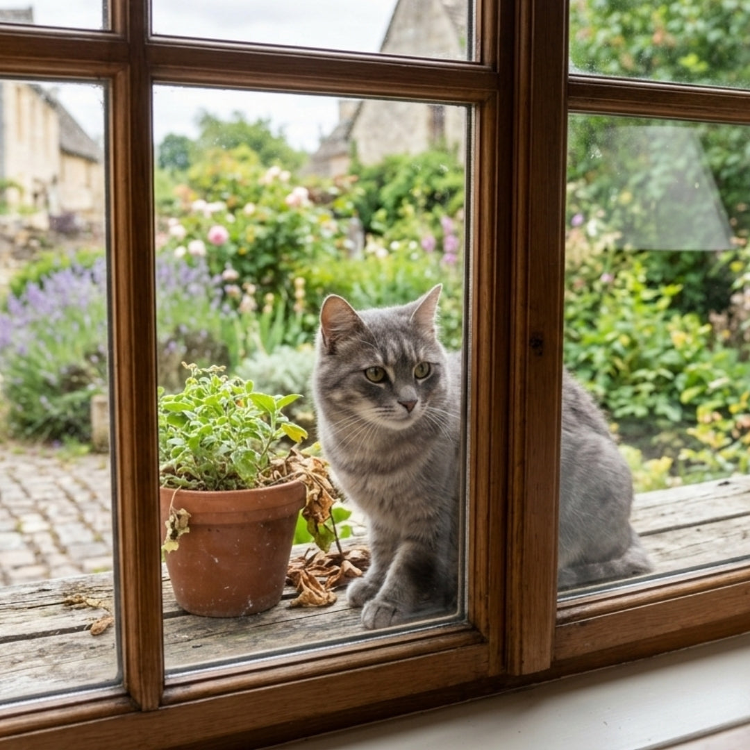 Charles, il gatto randagio che ha trovato una famiglia bussando alla sua finestra: una storia di speranza